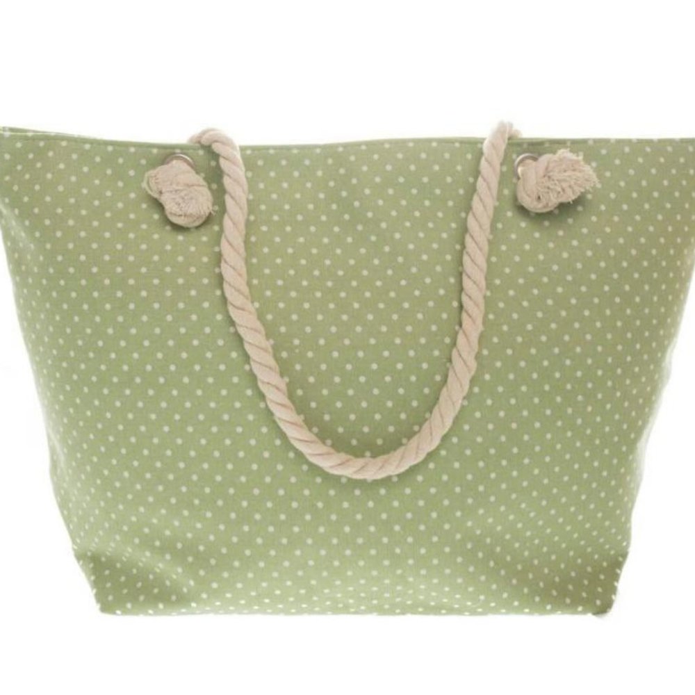 Green Polka Dot Tote Bag